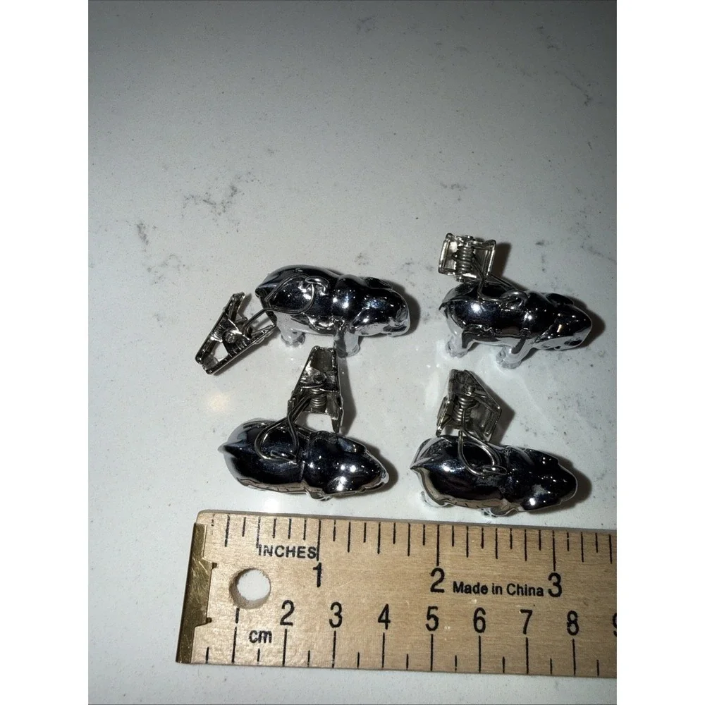 Tablecloth Weights Set of 4 Heavy Metal Elephant Clips for Outdoor Indoor Patio